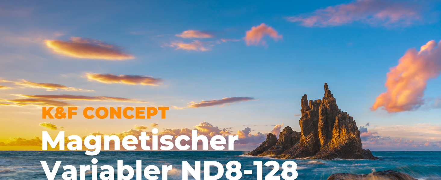 Фільтр ND K&F Concept 82mm Магнітний Змінний Градуйований (ND8-128) з Адаптером, Nano-Xcel