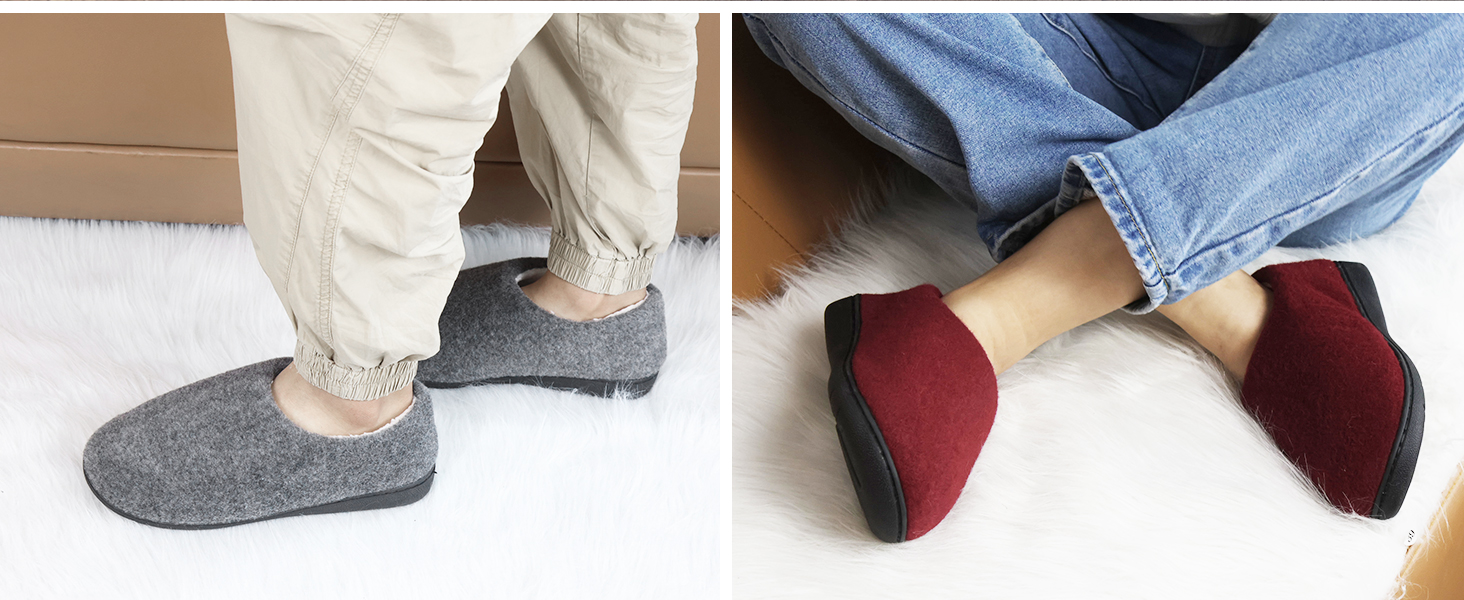 Тапочки халатні Mishansha зимові, теплий memory foam, підошва з твердим протектором, розмір 36-47, білий (сірий, 40/41 EU)