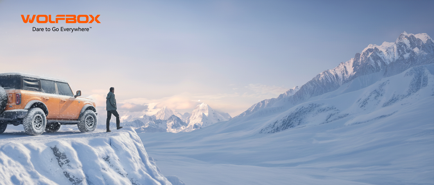 WOLFBOX 4000A: Портативний пусковий пристрій з компресором 160PSI, 12V, 65W, 88.8Wh для бензинових/дизельних двигунів, LED-ліхтар, кабелі для підключення