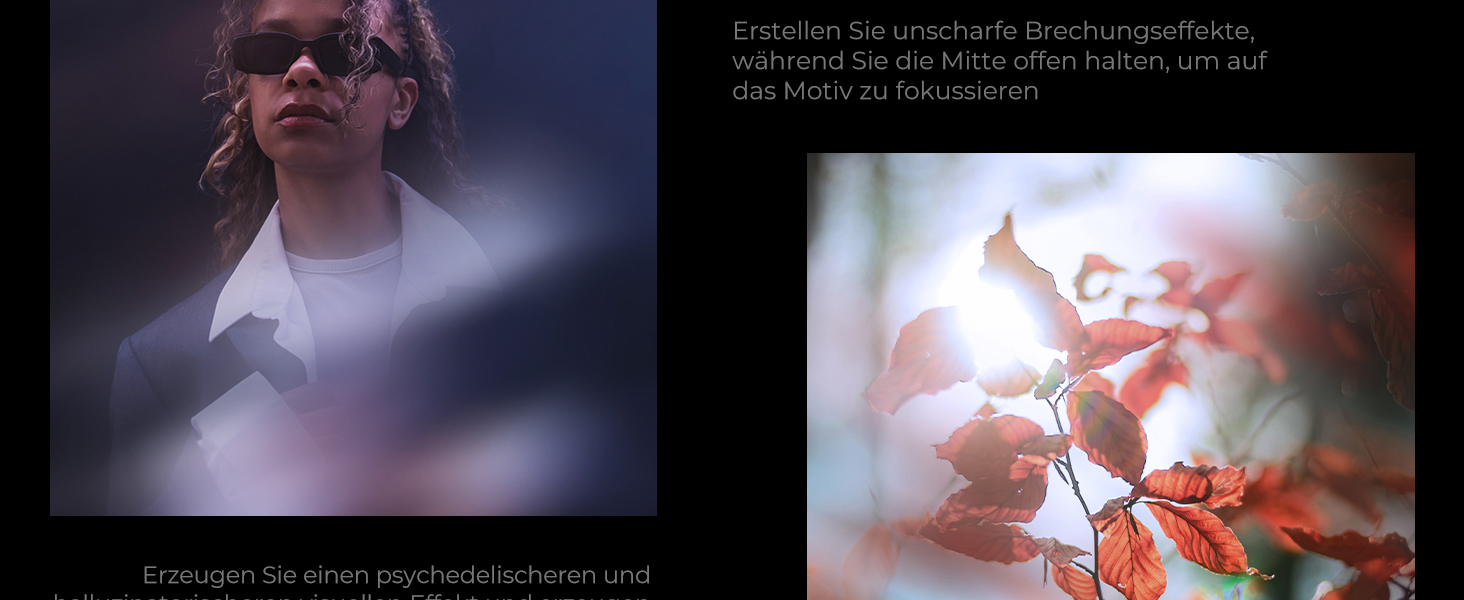 Фільтр K&F CONCEPT Split Dioptrien Prisma для створення ефекту боке та розділеного фону, 72 мм (Nano-Basic)