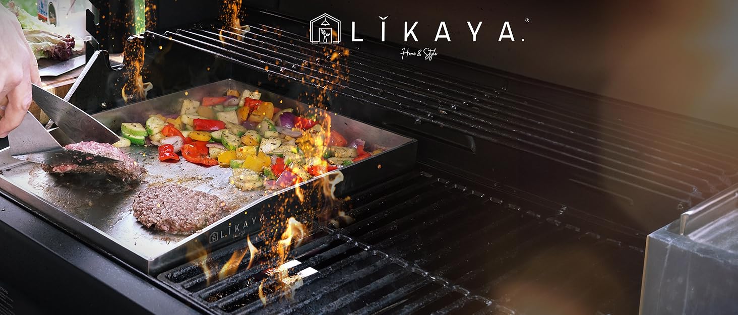 Сервірувальні дошки LIKAYA XXL 'Domingo' з акації та сланцю, набір 2 шт., з соусниками – ідеально для гриля, стейків, бургерів, суші, подарунок
