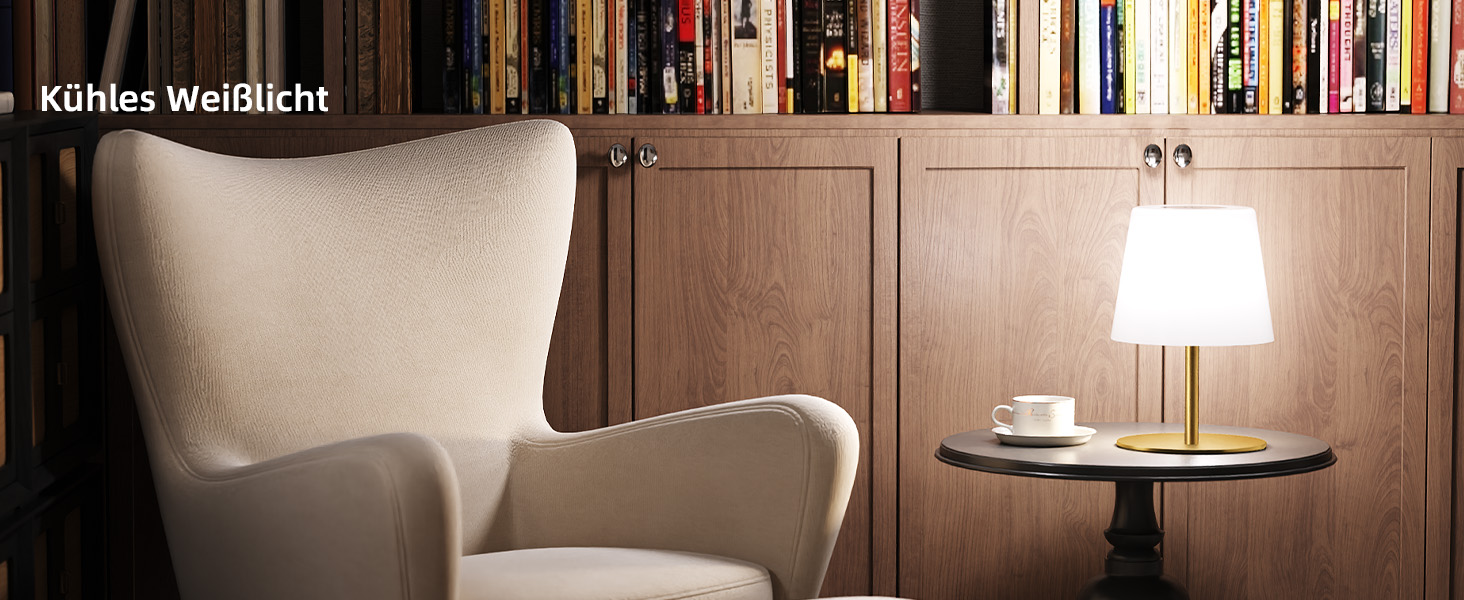 Настільна LED лампа EZVALO бездротова, 2 шт., IP65, 4500mAh, USB-C, диммер сенсорний, 3 режими світла, золота. Лампа для кемпінгу, спальні та столу.