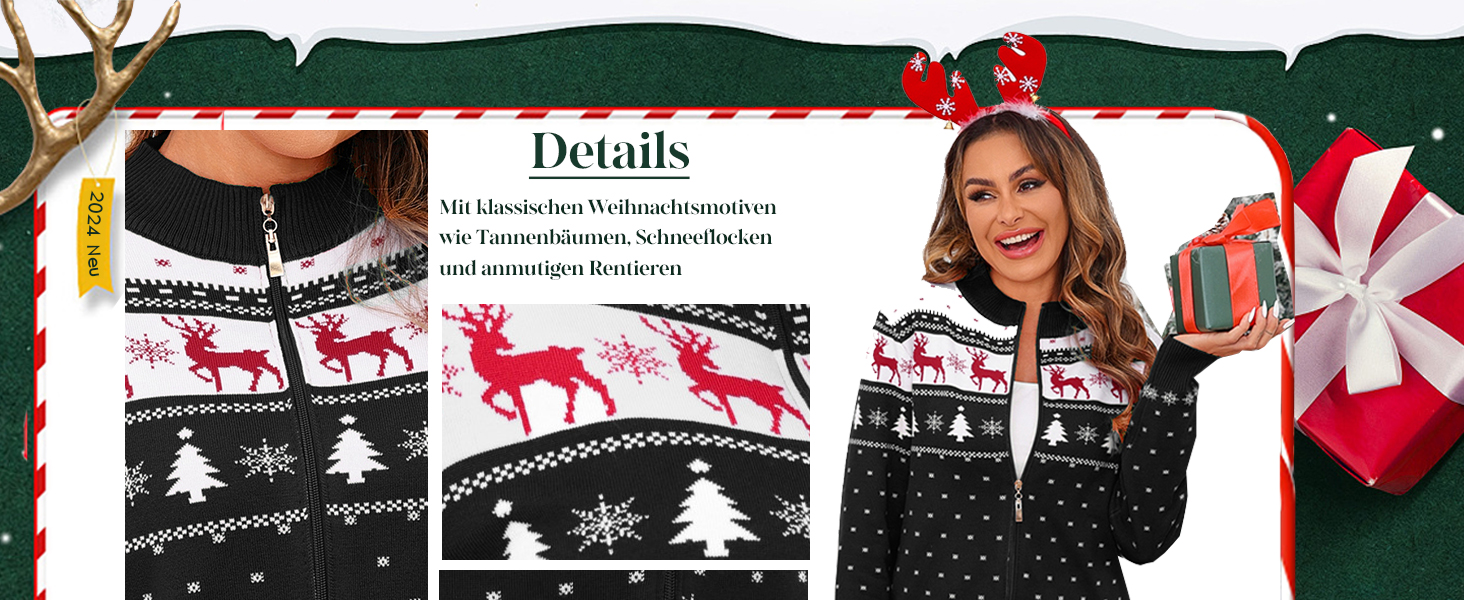 Синій жіночий святковий светр-кардиган Sykooria з капюшоном та блискавкою, теплий, на блискавці, для святкування Різдва, розмір S-XXL