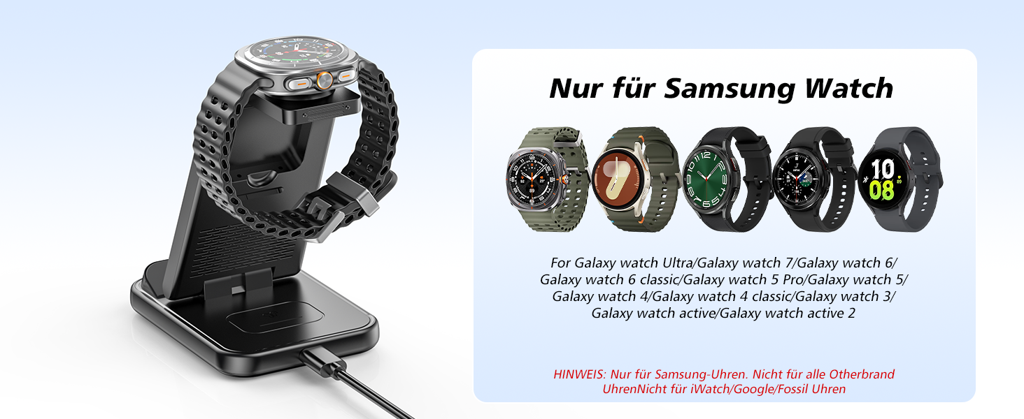 Бездротова зарядка 3-в-1 для Samsung: станція з подвійною котушкою, захистом від перевантаження та портативним дизайном для смартфонів, смарт-годинників та навушників