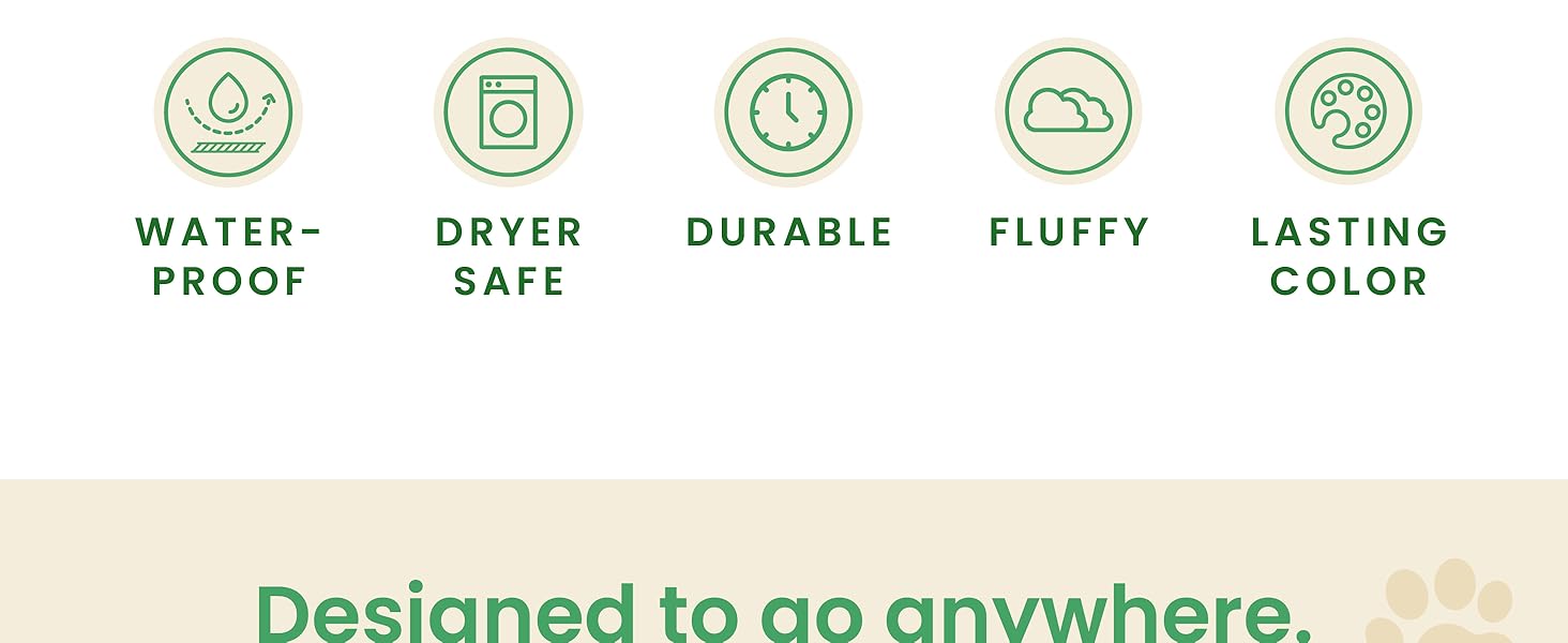 Водонепроникний килимок для собак Kritter Planet, м'який плед для собак, захист дивану та авто, 120x150 см, коричневий/туапе