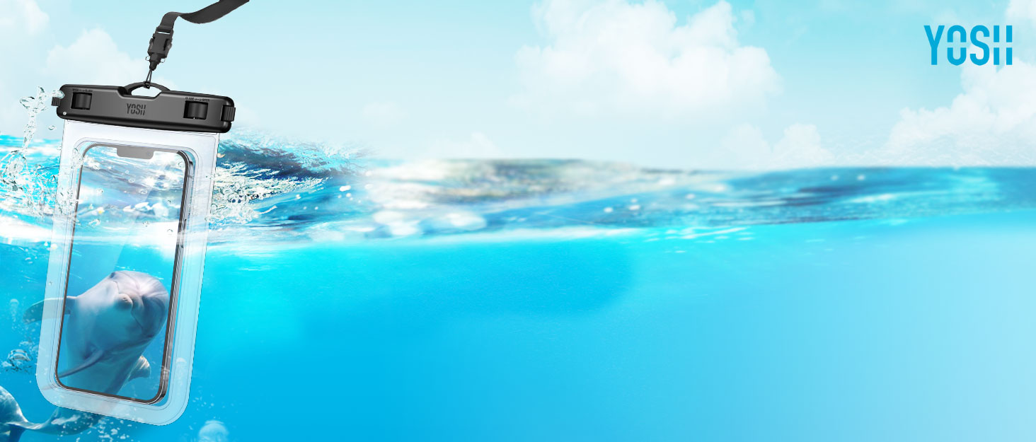 Водонепроникна поясна сумка YOSH з регульованим ремінцем (2 шт.), Drybag, для активного відпочинку, водного спорту, плавання, катання на човні - чорний