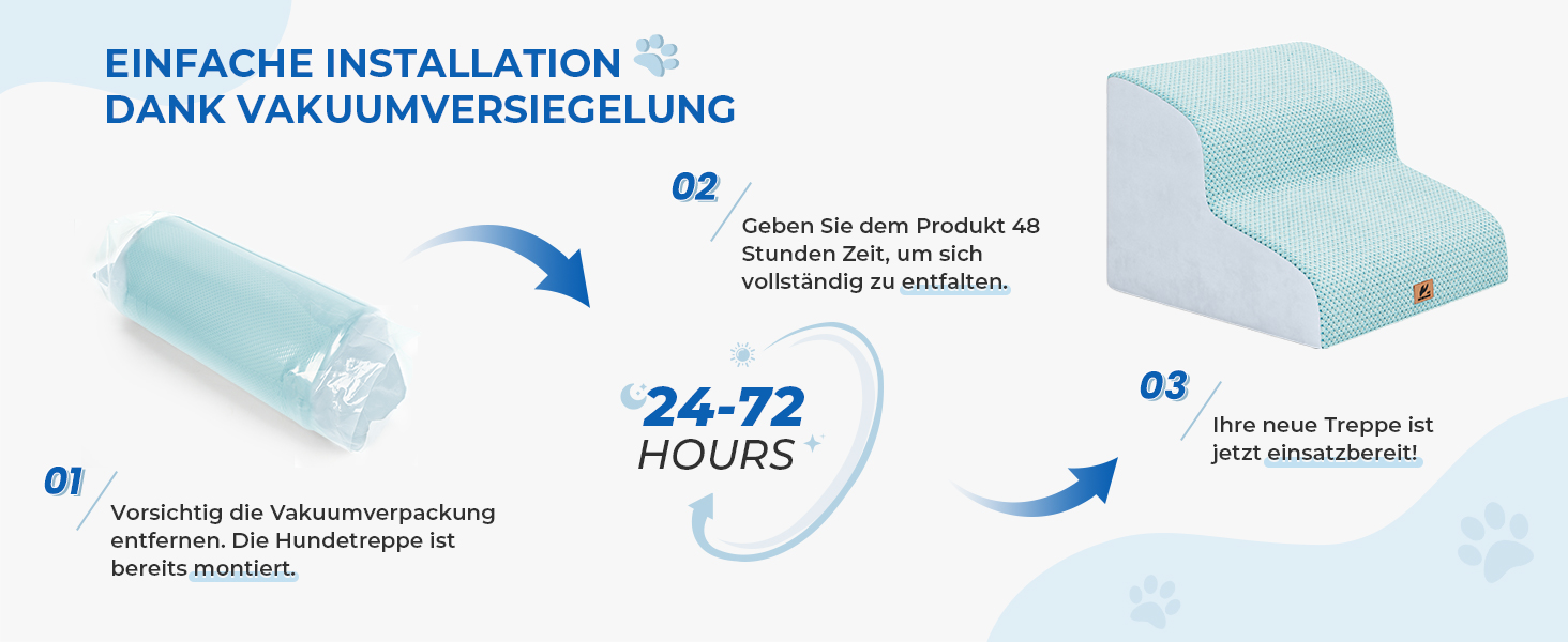 Сходинки для собак маленьких порід, 2 сходинки, 30 см, для дому, антиковзаючі, для котів та літніх тварин, сірі (блакитні)