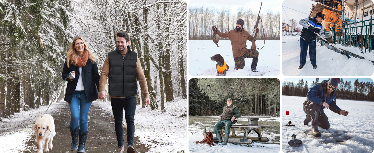 Електрична гріюча жилетка Dr.Prepare для чоловіків та жінок, 3 режими нагріву, 10 зон нагріву, регульована, для активного відпочинку (без Powerbank), XL-XXL