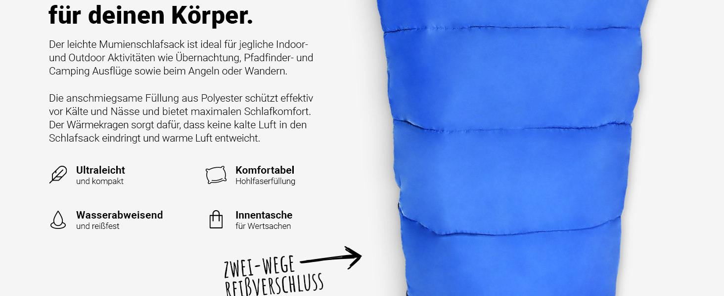 Спальний мішок MSports Premium Outdoor з ременем для перенесення - вибір на весну/літо (200 GSM) або осінь/зима (300 GSM) для кемпінгу, подорожей, фестивалів - теплий мумієподібний спальник оливкового кольору 300 GSM - для осені/зими