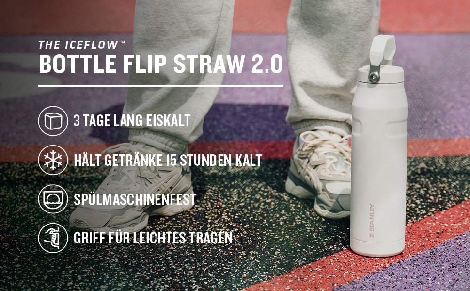 Фляга Stanley Flip Straw 2.0 з трубочкою 1.06L - термофляга, що охолоджує до 17 годин - 4 дні з льодом - BPA-free - без витоку - для тримачів стаканів - придатна для миття в посудомийній машині - Рожевий Кварц 1060 мл