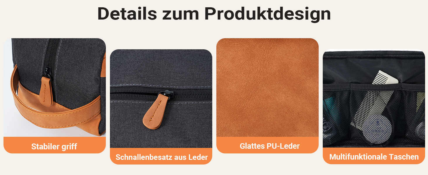 Чоловіча дорожня сумка Elviros для подорожей, подарунок для чоловіка, підвісна, косметичка-доріжній набір, водонепроникна, з PU-шкіри, велика місткість, для подорожей та ванної кімнати, чорна