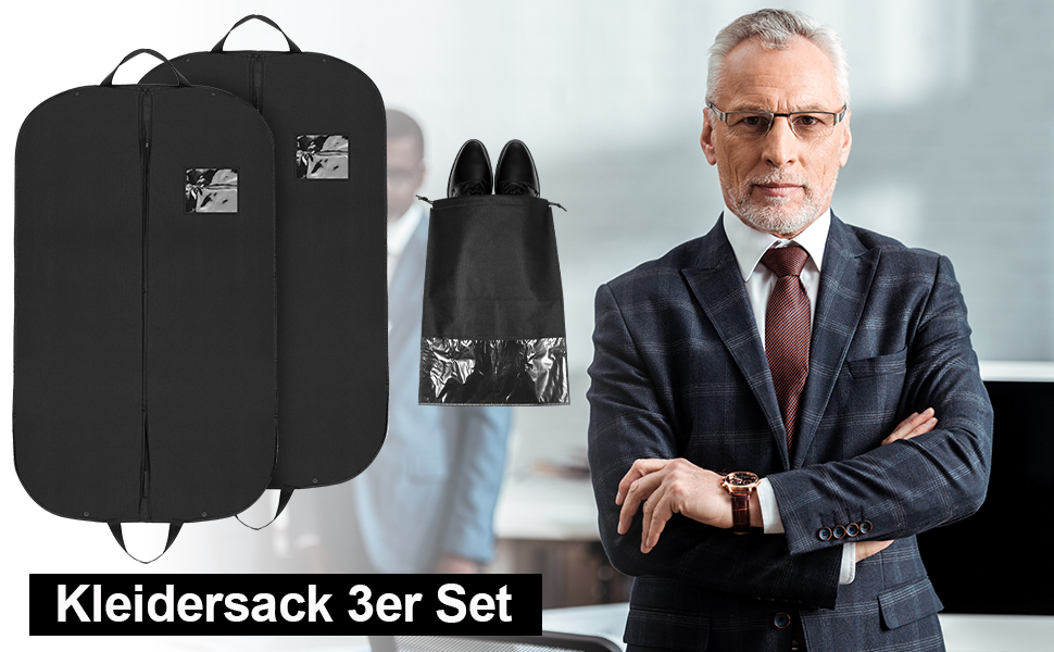 2 місткі мішки для одягу з відділенням для взуття, 120 x 60 см, мішок для одягу на блискавці, водо- та пилонепроникний, складні мішки для зберігання одягу, чохол для одягу, сорочок