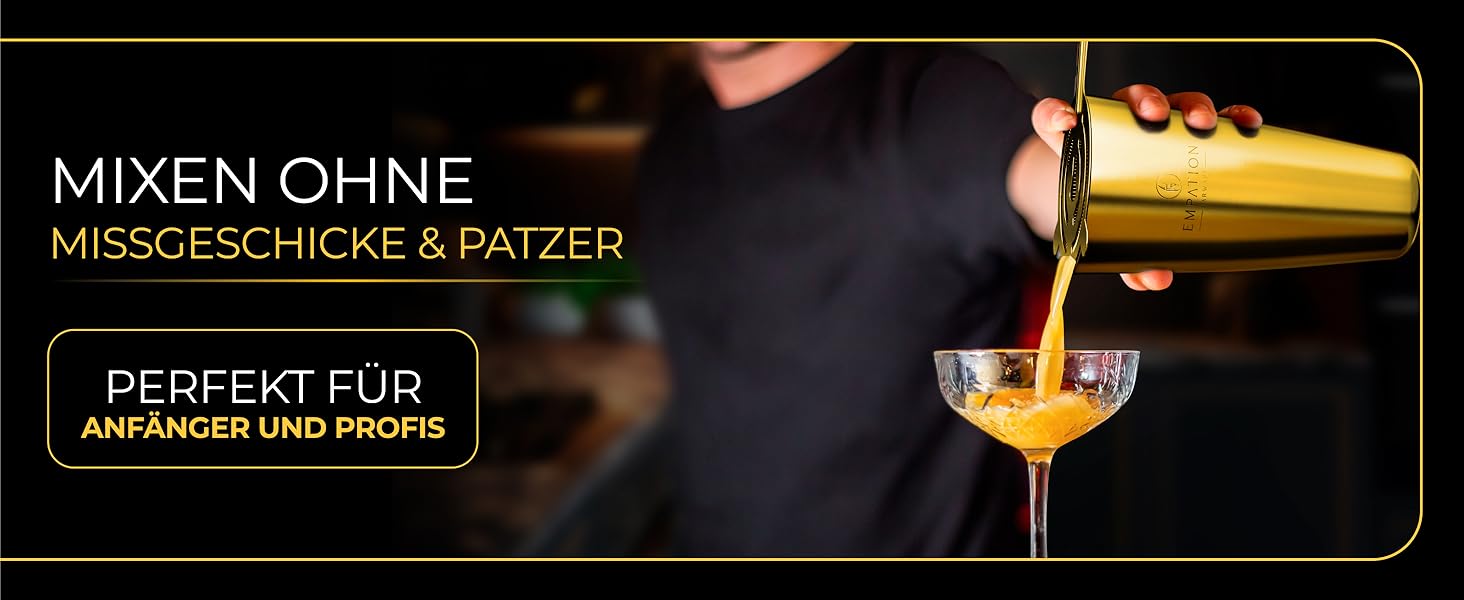 Набір для коктейлів EMPATION: професійний шейкер Boston 825мл з нержавіючої сталі, 8 предметів. Ідеальний подарунок для барменів-початківців та професіоналів.