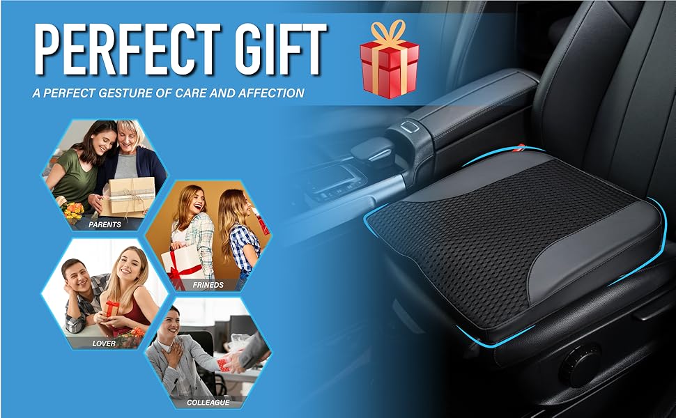 Автомобільне сидіння з Memory Foam для полегшення болю в куприку та попереку. Підходить для авто, вантажівки, офісу, інвалідного візка. Чорний колір.