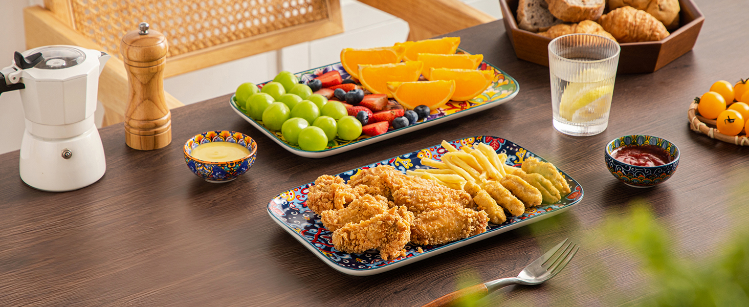 Набір сервіровочних тарілок Vancasso Simi, 4 шт., 30,8 x 19 x 2,4 см