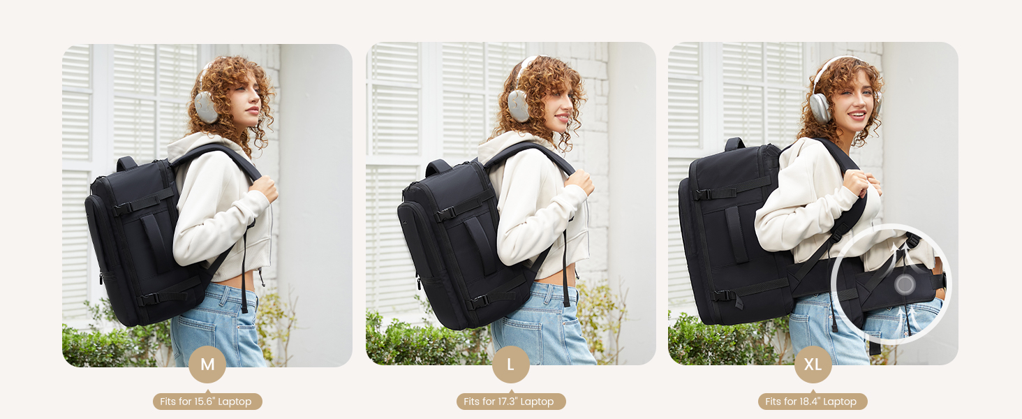 LOVEVOOK Рюкзак для ручної поклажі, 30L, чоловічий, для ноутбука 15.6