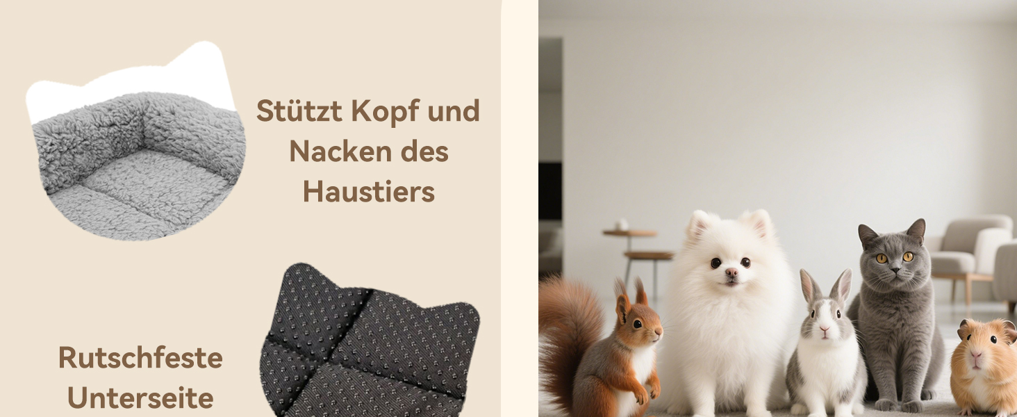 Килимок для котів та собак PETLESO: м'який, з антиковзною основою, 56x41 см