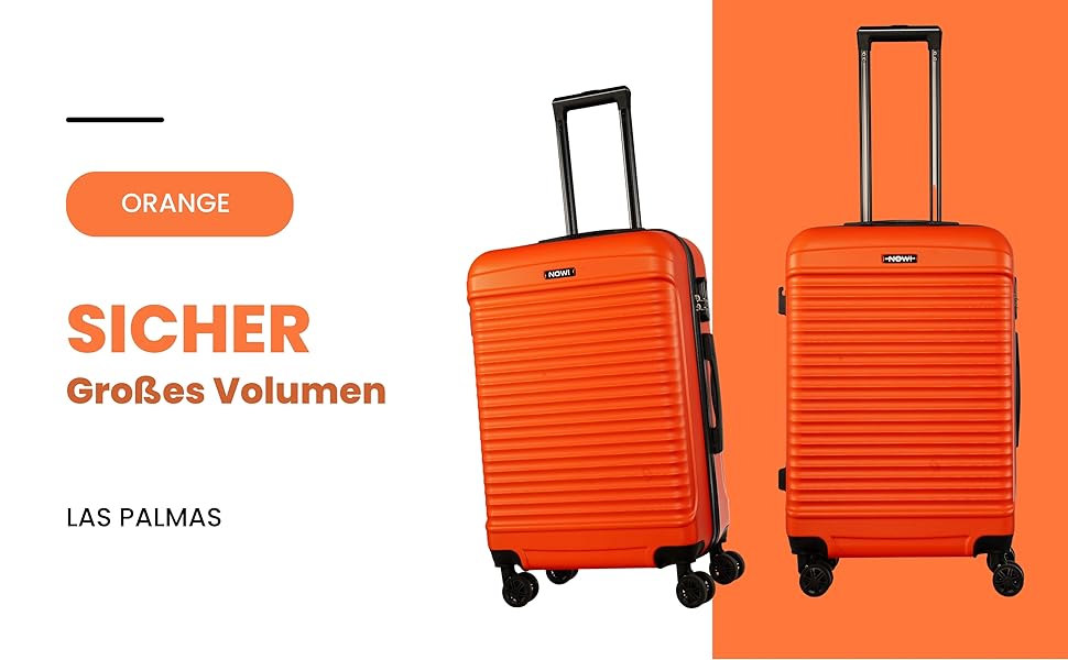 Валіза NOWI® Las Palas Koffer Klein: 55x40x20 см, 34 л, ручна, для авіакомпаній Ryanair, Lufthansa та ін.