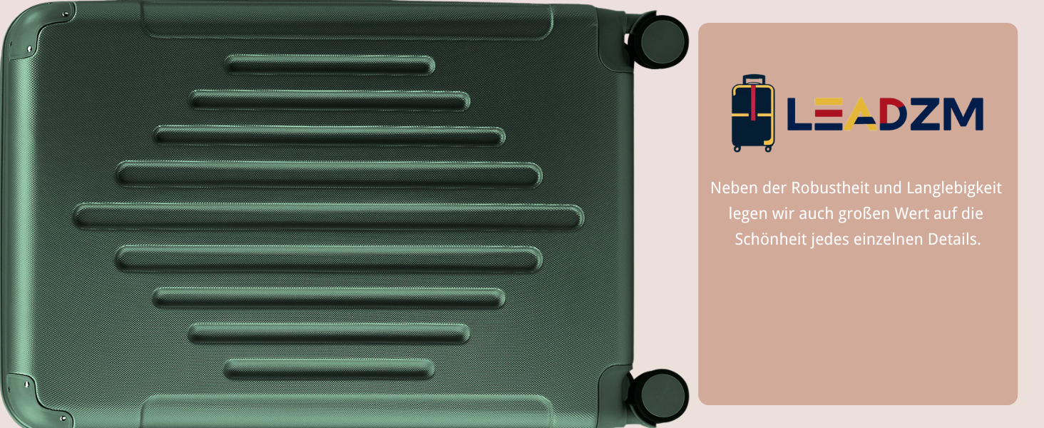 Валіза ручної поклажі LEADZM з ABS, 55 см, рожеве золото, 360° колеса, кодовий замок, посилені кути, підходить для авіаперельотів