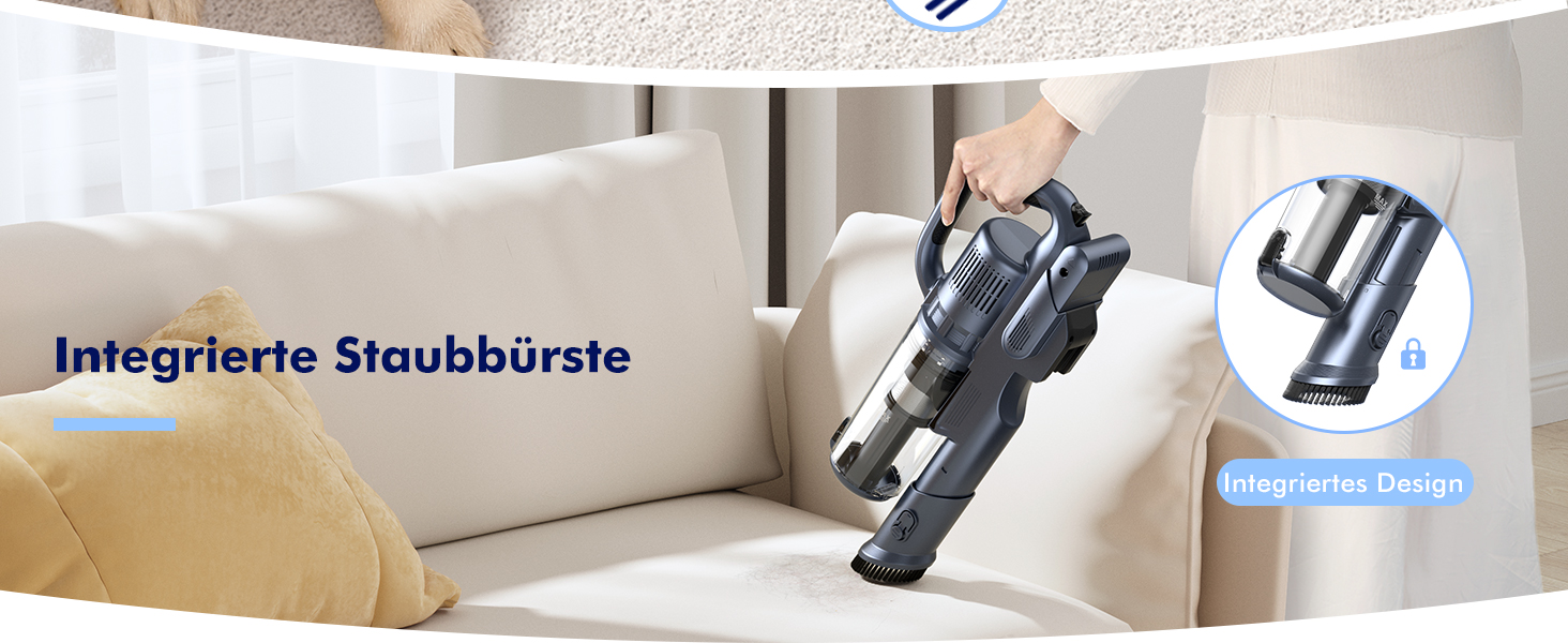 Бездротовий пилосос MIUZZY 6-в-1, 30kPa, 50 хв роботи, легкий, чорний