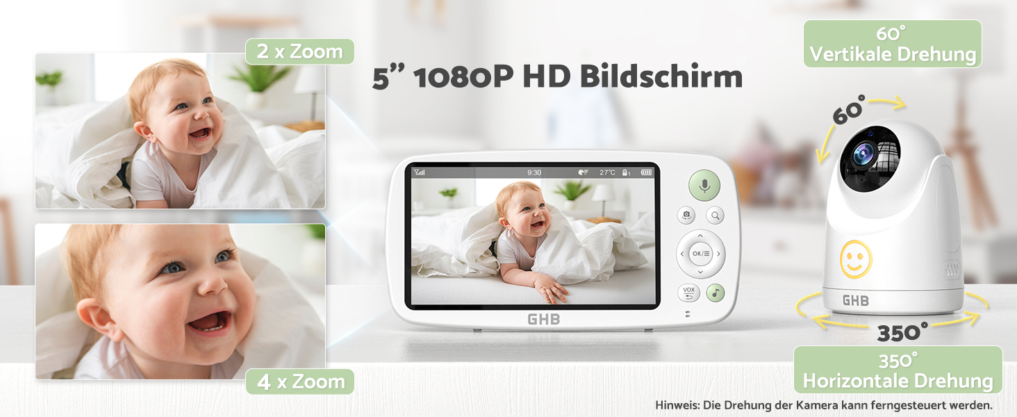 Дитячий відеоняня GHB з камерою, 5