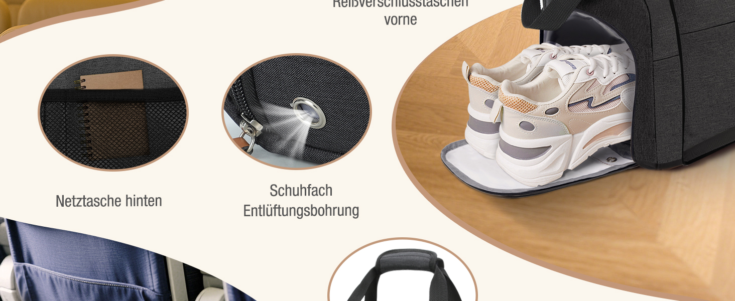 Чорна дорожня сумка Lekesky 30L: Easyjet, Weekender, спортивна, з відділенням для взуття, водонепроникна