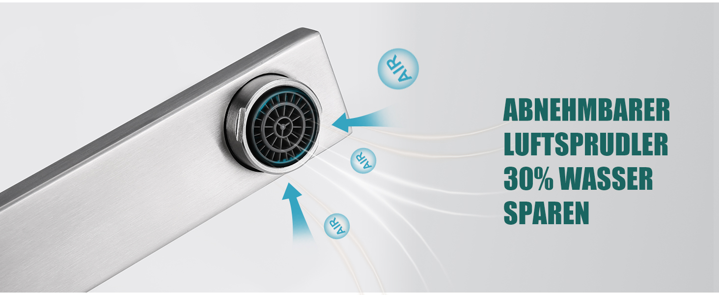 Кран кухонний поворотний 360°, з нержавіючої сталі, для кухні, автодому, ванної кімнати (хром)