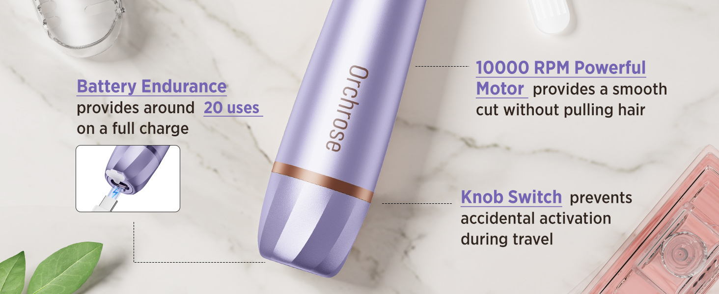 Електричний епілятор для жінок: безболісний пристрій для догляду за тілом, обличчям, зоною бікіні, ногами та під пахвами. Портативний, акумуляторний (рожеве золото, фіолетовий)