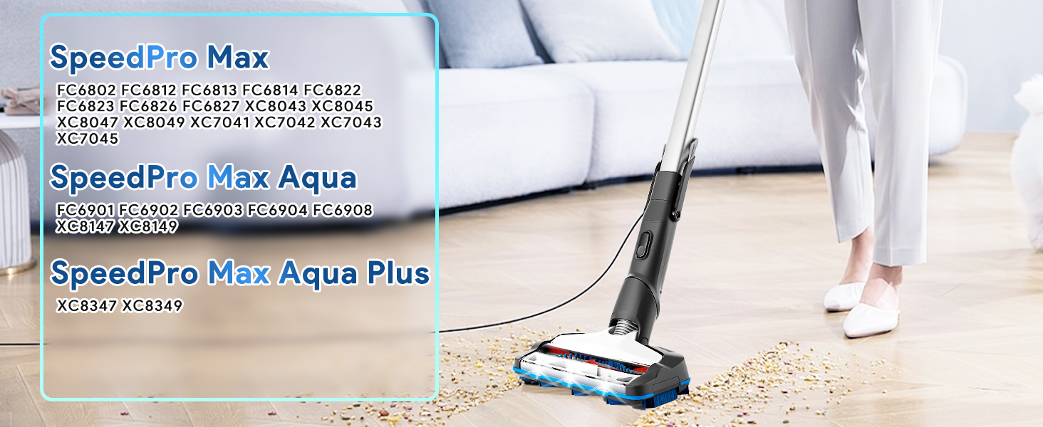 Набір фільтрів Keepow для пилососа Philips SpeedPro Max Aqua (8 шт.), мийні HEPA-фільтри для аккумуляторного пилососа