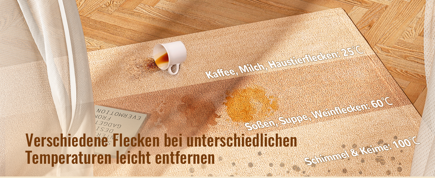 Пилосос для м'яких меблів з пароочищувачем, 17000PA, чорний. Апарат для чищення м'яких меблів з функцією гарячої води та високої температури, вбудованим резервуаром для води, 3 насадки, функція точкового очищення