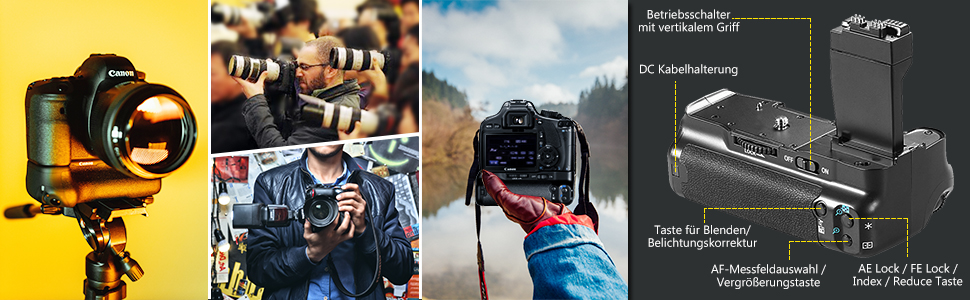 Замінний акумуляторний хват Neewer BG-E8 для Canon EOS 550D, 600D, 650D, 700D, Rebel T2i, T3i, T4i, T5i (SLR Digital Camera)