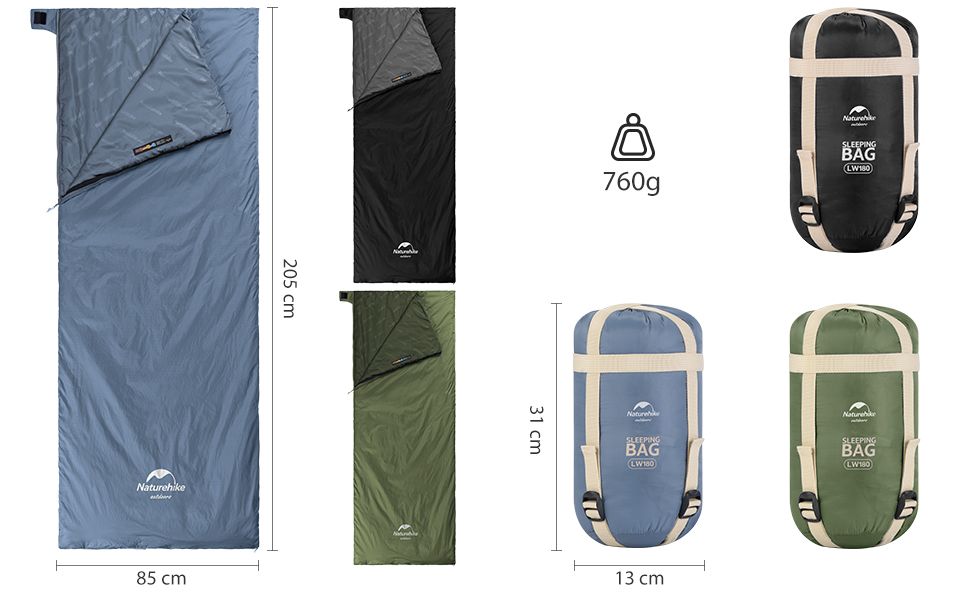 Naturehike Sleeping Bag - 7°C Warm Weather Sleeping Bag for Hiking, Backpacking & Camping - Lightweight, Youth & Adult