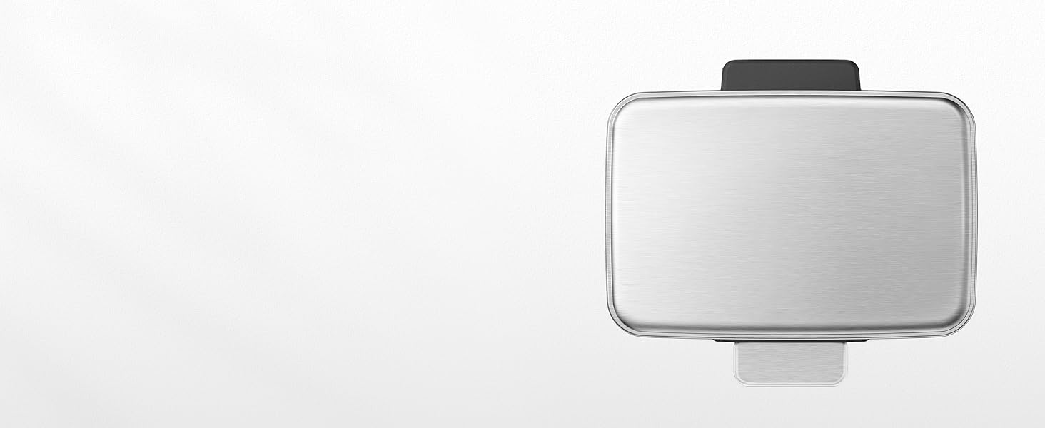 Відро для сміття EKO Madison 30л з м'яким закриттям кришки, нержавіюча сталь, знімний внутрішній відерце, стійке до відбитків пальців, з 20 мішками для сміття 30л