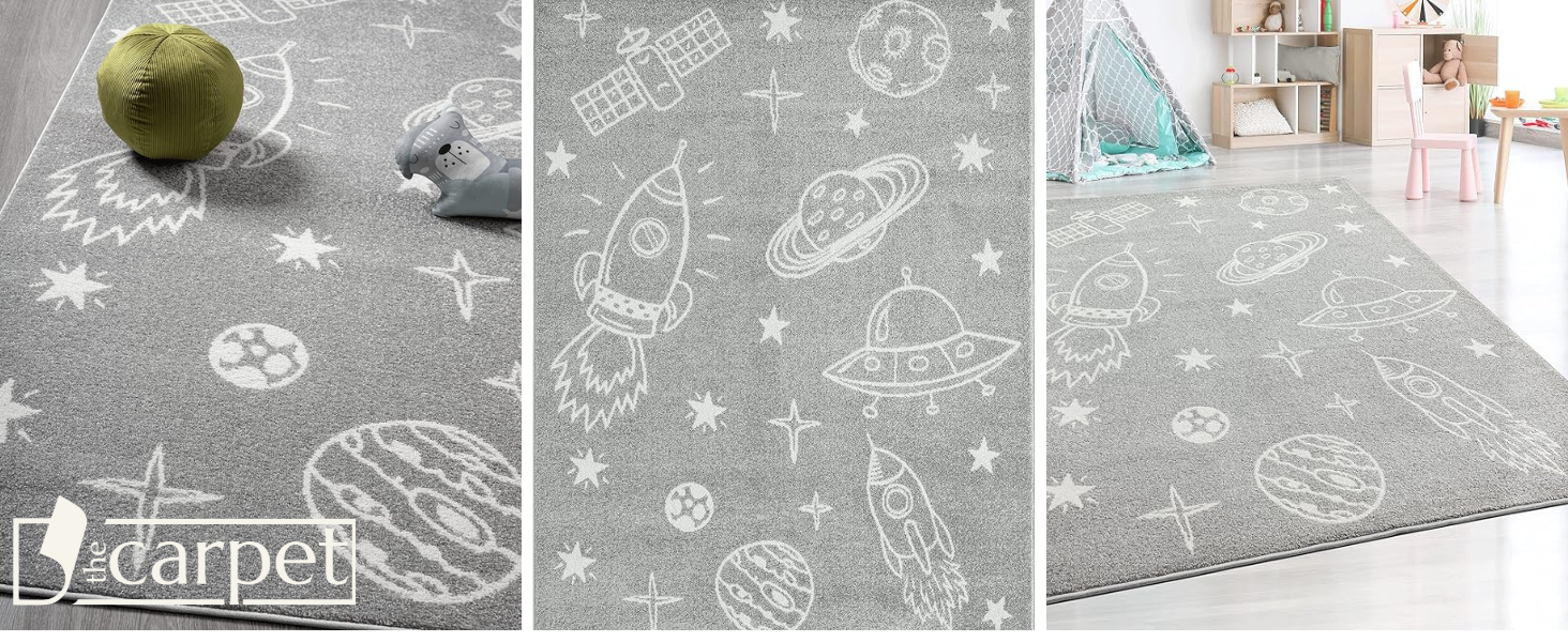 Дитячий килим Beat Kids сучасної колекції, м'який ворс, бежевий з крапками, 120x170 см