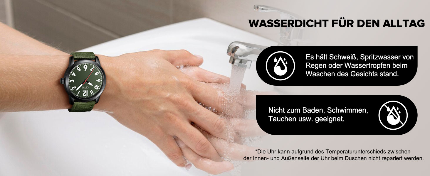 Годинник чоловічий CIVO з великими цифрами: аналоговий класичний годинник на зап'ясті з великими цифрами - водонепроникний кварцовий годинник у стилі мілітарі для чоловіків з підсвічуванням - подарунок для чоловіків, людей похилого віку з поганим зором, коричневий A1