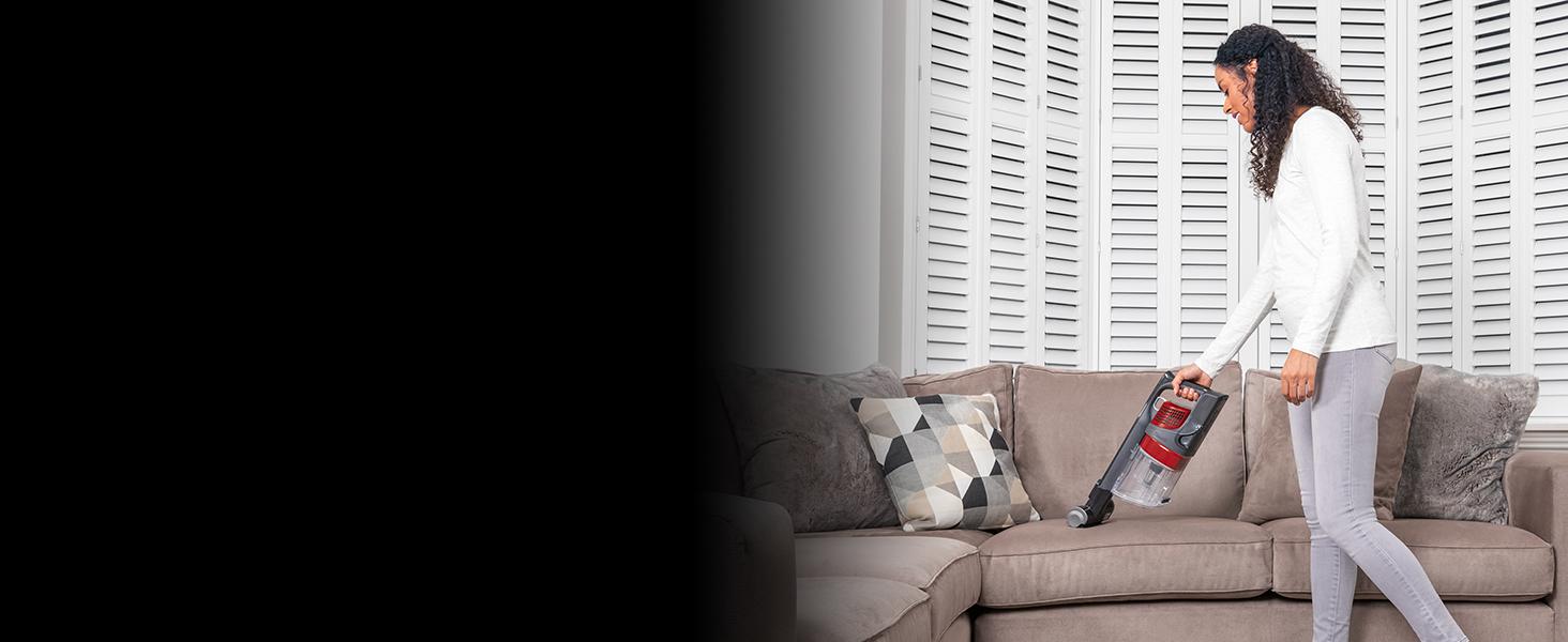 Пилсос бездротовий Shark IZ201EU з антизаплутування волосся, 40 хв роботи, 0.7 л, насадка для шерсті тварин, червоний