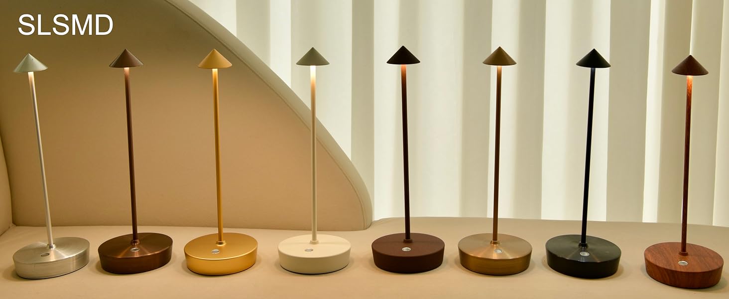 Бездротова LED лампа для кемпінгу та дому: настільна, нічна, на батареї, IP54, 6000mAh, чорна (2 шт.)