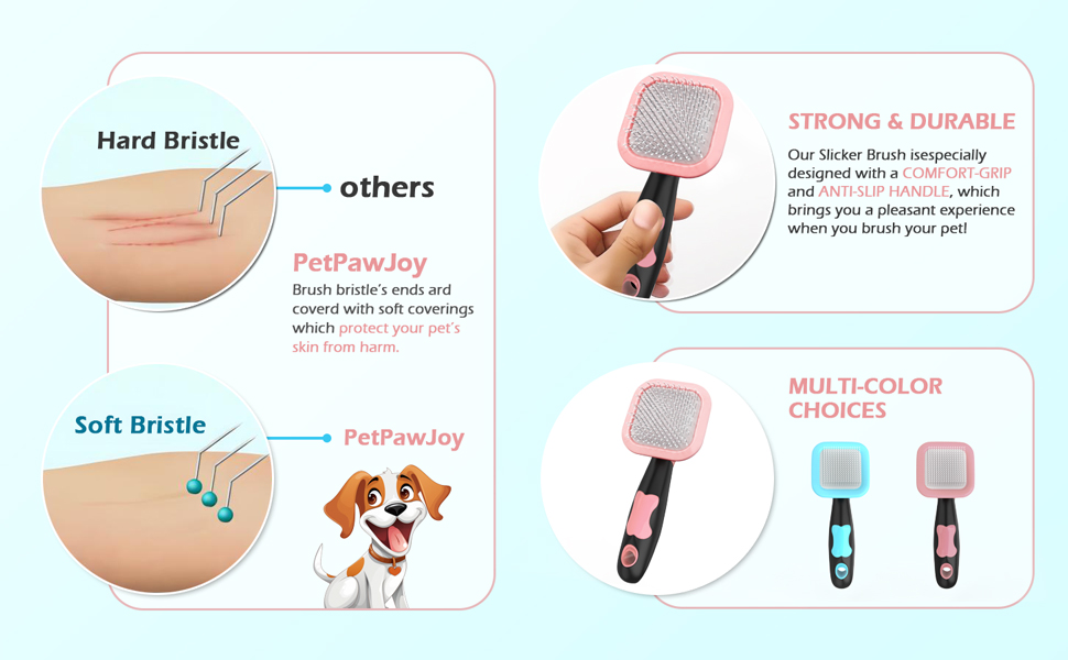 Щітка для догляду за шерстю собак, м'яка, для видалення шерсті, підходить для маленьких собак, цуценят, Йоркширських тер'єрів, пуделів, кроликів, котів (рожева)