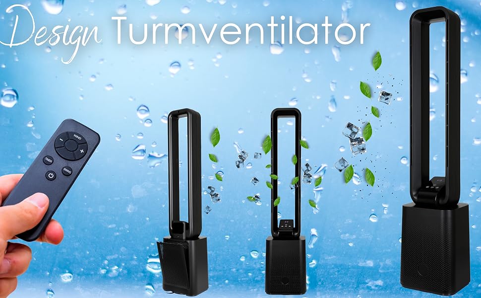 Тиха та потужна базова колонка з LED-дисплеєм, пультом дистанційного керування, 3 режимами та таймером 15 годин. Кольори: чорний