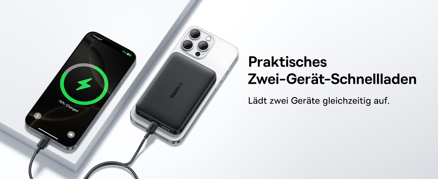 Power Bank Baseus EnerFill MagSafe 10000mAh з PD 22.5W та бездротовою зарядкою 15W (Qi2), чорний