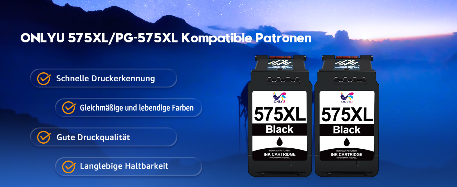 Картридж ONLYU 575XL чорний сумісний з Canon PG-575, PG-575XL