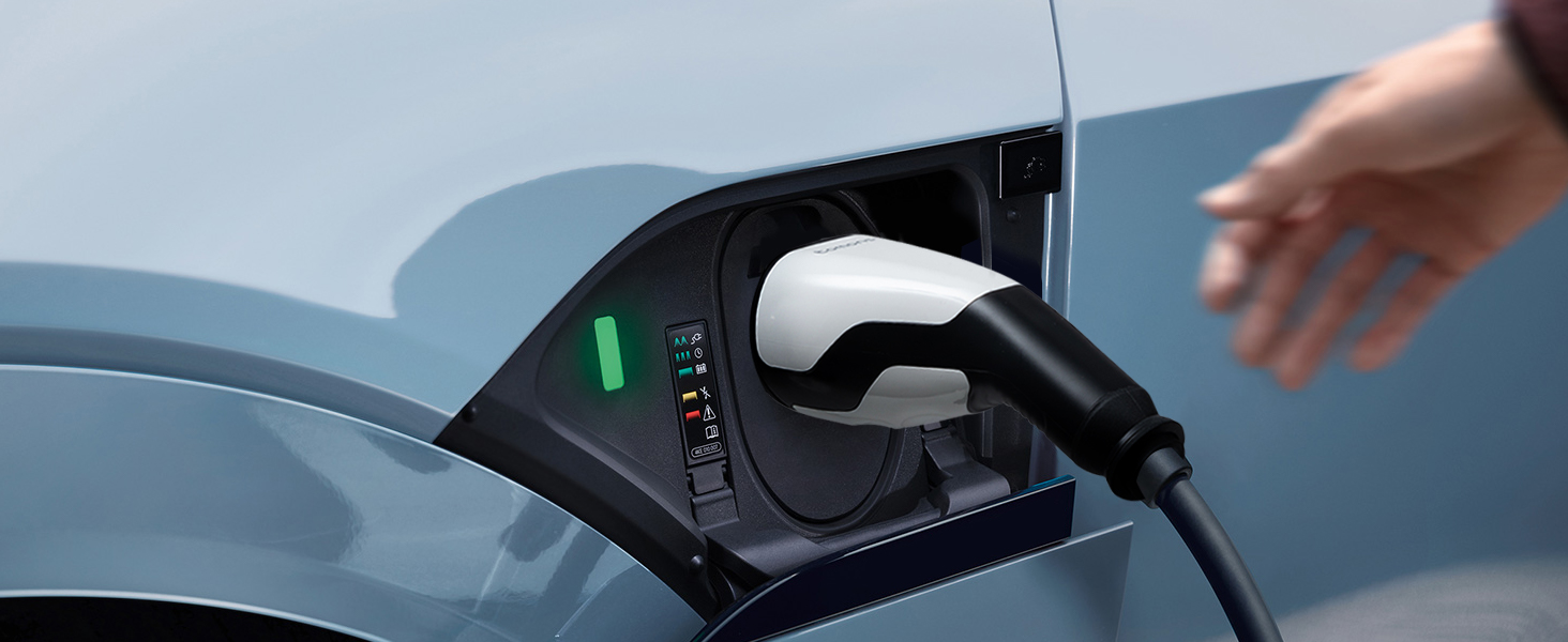 Кабель зарядки Tomons Typ 2 (32A, 22kW, 5м) для електромобілів (EV/PHEV) з тримачем та мікрофіброю. Сумісний з Model S/3/X/Y, ID.3, ID.4