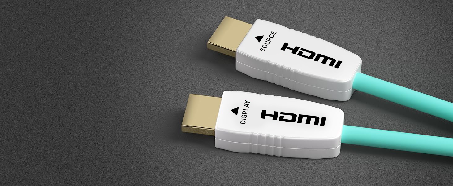 HDMI 2.1 оптоволоконний кабель 1м, 48 Гбіт/с, 8K@60Hz, 4K@120Hz, Dynamic HDR, eARC, Dolby, HDCP 2.2/2.3, сумісний з PS5, Xbox Series X, RTX 4090, TV, Beamer, AVR, зелений