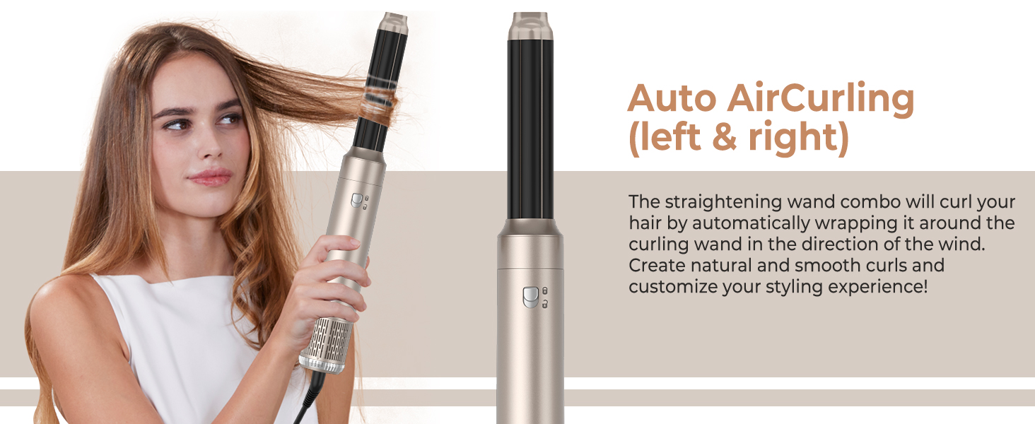 Фен-щітка 5-в-1 Airstyler Pro 1000W з іонізацією, 60000 обертів, для створення локонів та об'єму, сріблястий