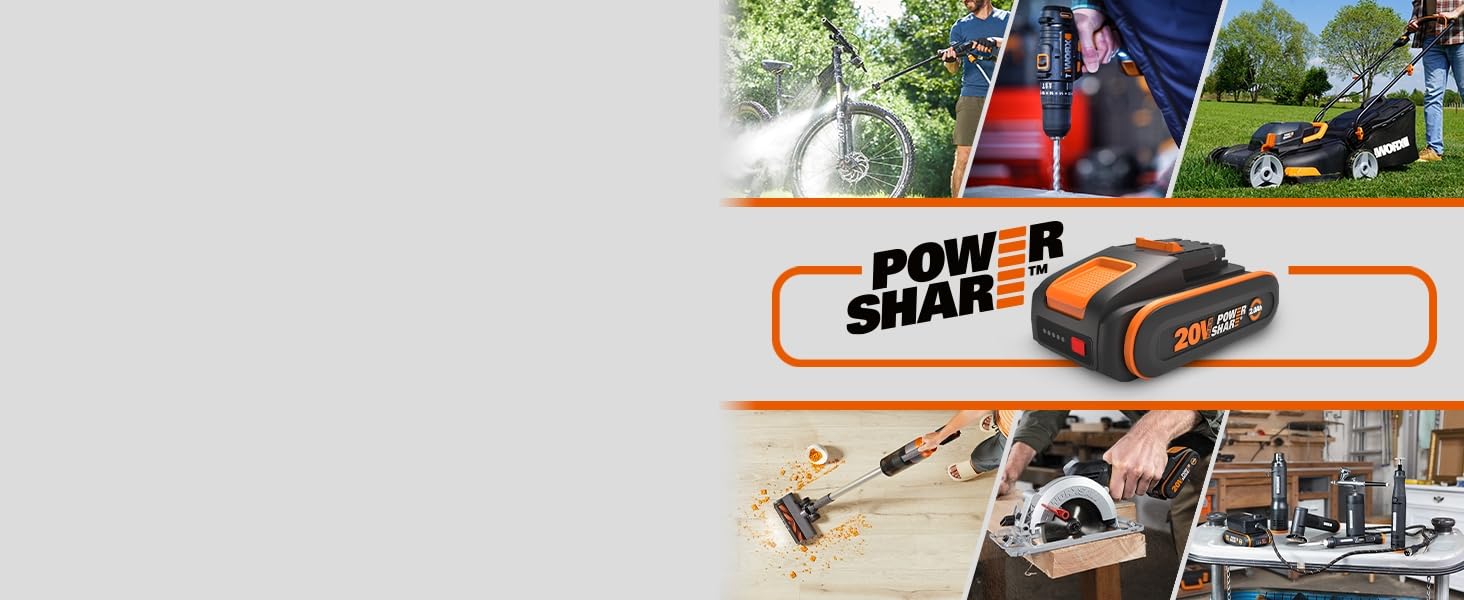 Акумуляторний пилосос WORX 20V WX038: потужний, бездротовий, для дому та авто, з 2 акумуляторами та зарядним пристроєм