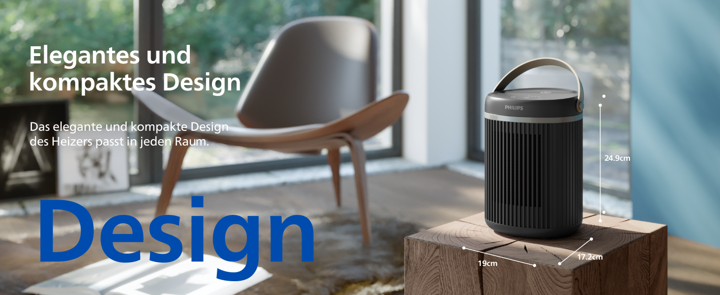 Керамічний тепловентилятор-товпіль Philips Smart 5000 серії, 2000 Вт, чорний