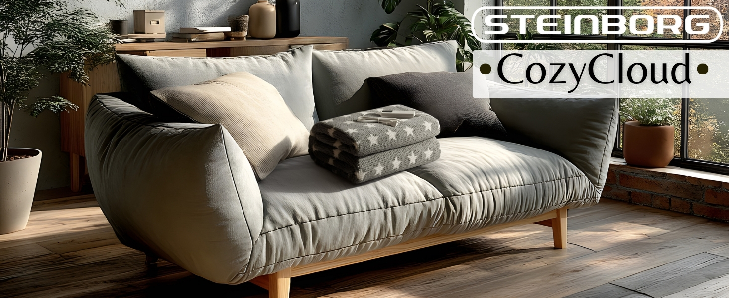 Електрична гріюча ковдра Steinborg® з автовимкненням 180x130 см - 9 температурних режимів, пральна