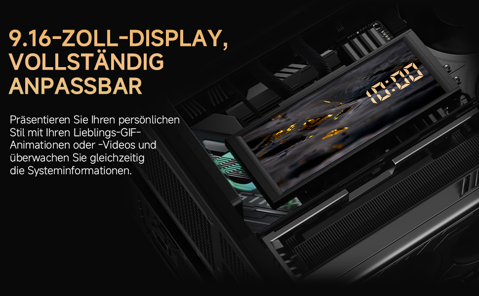 Ігровий корпус Thermalright A70 Vision V2 ATX з LCD-дисплеєм 9.16'', панорамною підсвіткою та підтримкою 8 вентиляторів