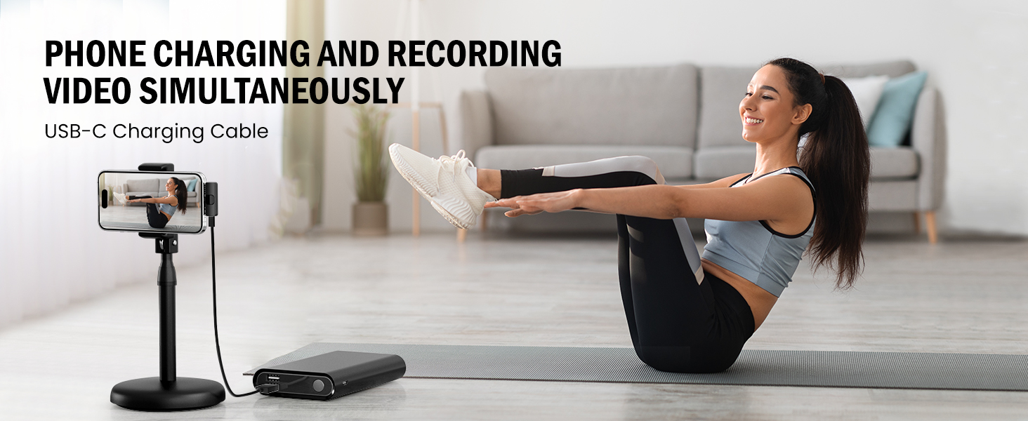 Бездротовий петличний мікрофон з 4 режимами запису для Android, iPhone, PC – Mini-мікрофон для відео, TikTok, YouTube, Live-трансляцій та інтерв'ю (K1)