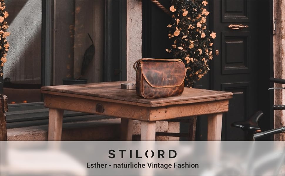 Стильна жіноча сумка-месенджер STILORD Esther з натуральної шкіри вінтаж, чорна – класична вечірня та повсякденна сумка